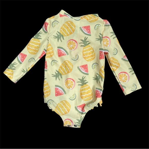 Carter's Baby Girls' Long Sleeve Fruit Printed Rash Guard Swim - 6M - Picture 3 of 4
